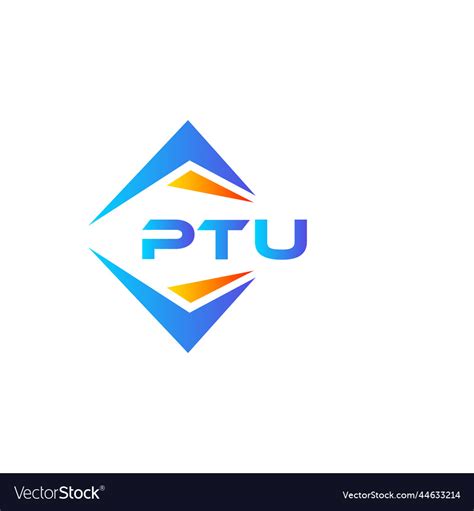 Ptu abstract technology logo design on white Vector Image