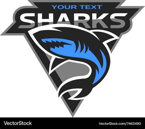 Sharks logo for a sport team Royalty Free Vector Image