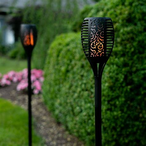 Solar Powered 51 LED Dancing Flickering Flame Tiki Torch Light - Walmart.com - Walmart.com