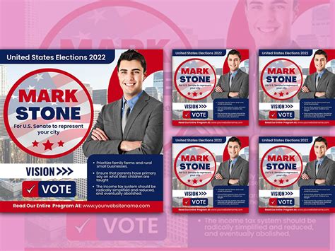 Election Flyer, Printable Election Card Design, DIY Canva Election ...