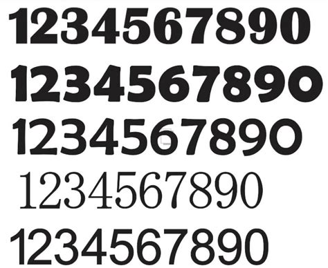 Number Fonts free dxf fonts & Vectors - Free Vector