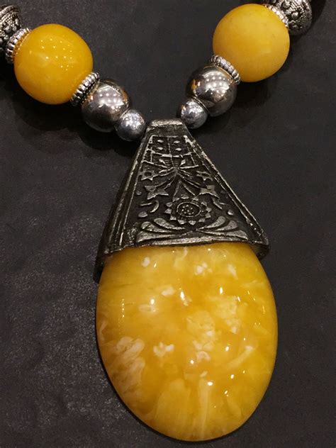 Yellow Stone Necklace Yellow Drop Pendant Yellow Amber semi | Etsy | Semi precious stone ...