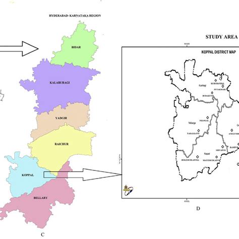 A, Map of India; B, map of Karnataka state; C, map of... | Download ...