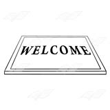 Welcome Mat Clipart Black And White