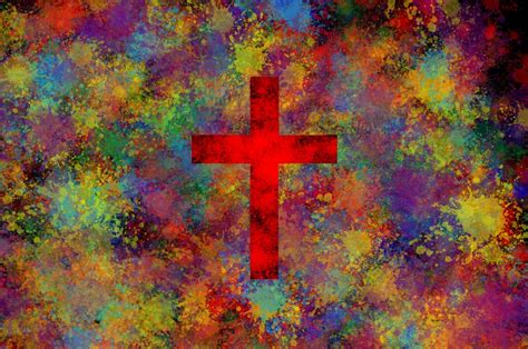 colorful, Cross, Paint splatter Wallpapers HD / Desktop and Mobile ...