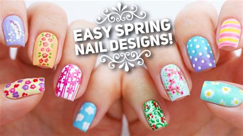 10 Easy Nail Art Designs for Spring | The Ultimate Guide! - YouTube