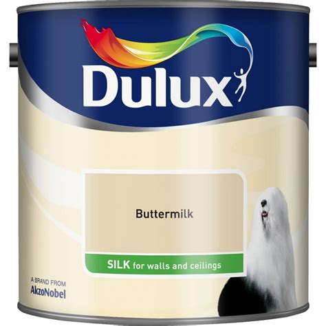 Dulux Silk Emulsion Paint, 2.5L, Buttermilk | Leekes