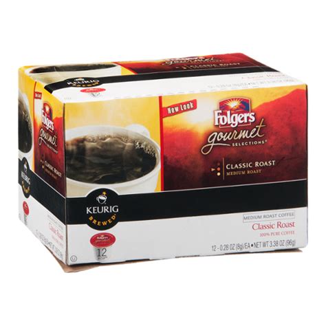 Folgers Gourmet Selections Keurig Brewed Medium Roast Coffee K-Cups Classic Roast - 12 CT ...