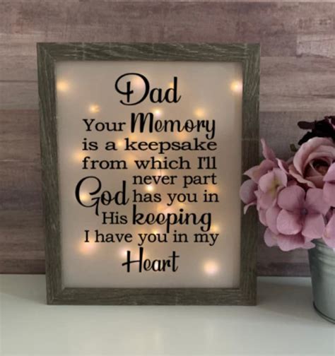 Sympathy Dad Sympathy Gift Memorial Frame Keepsake | Etsy