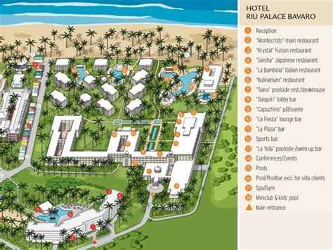 Riu Palace Bavaro map - Travel resort maps