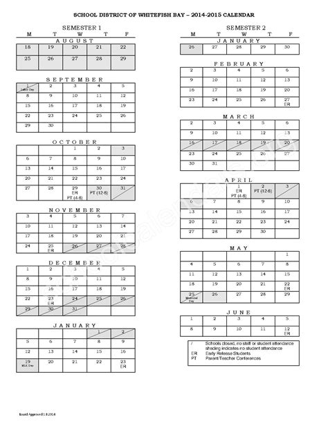 Richards Elementary School Calendars – Whitefish Bay, WI