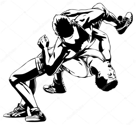 Free wrestling vector clip art