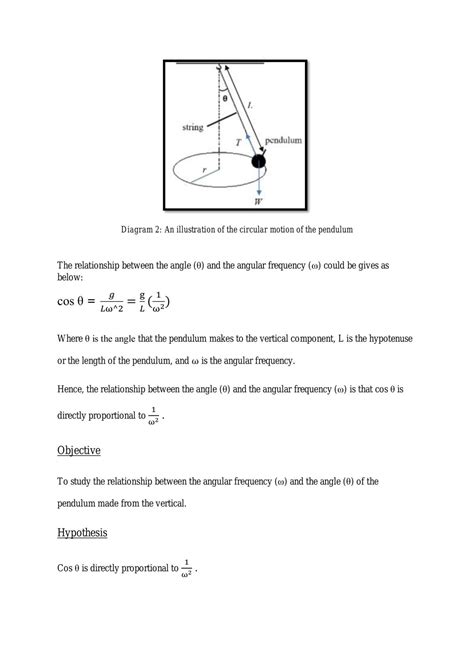 Experiment Report - Conical Pendulum | 2PYI20 - SACE Physics - UCSI ...