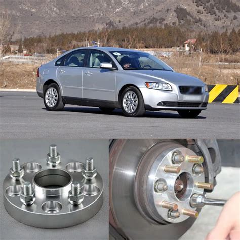 Teeze 4pcs Billet 5 Lug 12*1.5 Studs Wheel Spacers Adapters For Volvo C30 2006 2013/C70 2006 ...