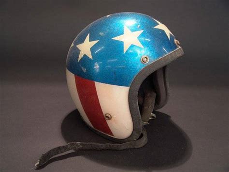 Vintage Captain America Motorcycle Helmet