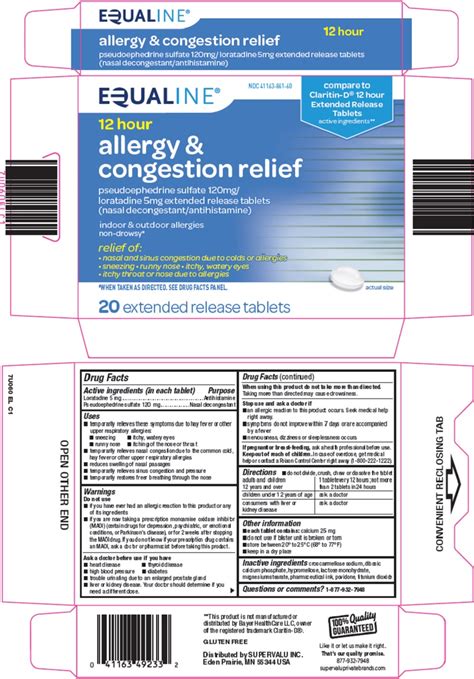 BUY Loratadine, Pseudoephedrine Sulfate (Equaline Allergy And Congestion Relief) 5; 120 mg/1; mg ...