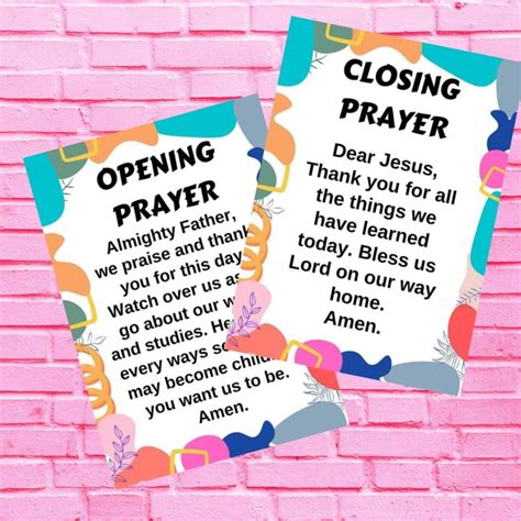 Opening and Closing Prayer Wall decor A4 laminated | Lazada PH