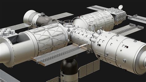 Tiangong Space Station 3D model | CGTrader