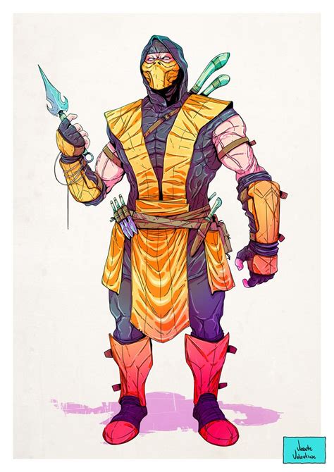 Scorpion - Concept Art by Me on Behance | Mortal kombat art, Mortal ...