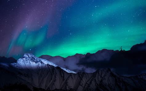 2560x1600 Northern Lights Night Sky Mountains Landscape 4k 2560x1600 ...