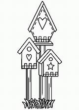 Free Birdhouse Coloring Page Download Png  sketch template