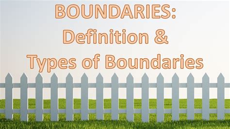 Boundaries: Definition and Types of Boundaries