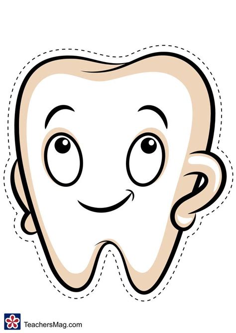 Free "Happy and Sad Tooth," Dental Health Printables For Preschool | TeachersMag.com Tooth ...