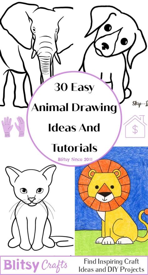 30 Cute Animal Drawings - Easy Animal Drawing Ideas