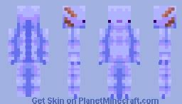 blue axolotl Minecraft Skin