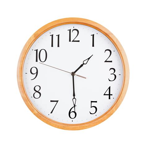 Round clock shows half past three 3586869 Stock Photo at Vecteezy