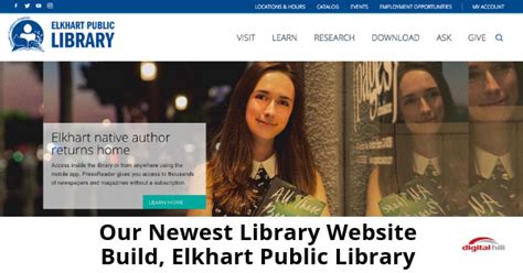 Elkhart Public Library Website - Digital Hill Multimedia, Inc.