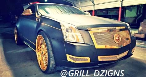 Ace-1: Matte Black Cadillac CTS Coupe on Gold 26"s FS02 Asantis