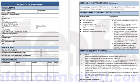 Electrical Method Statement