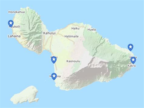 Map Of Maui Beaches | Beach Map