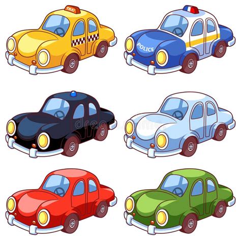 Set of Cartoon Different Cars Stock Vector - Illustration of traffic, transportation: 54681332