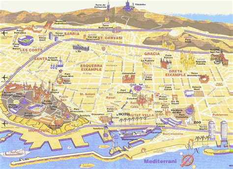 Map of Barcelona - TravelsMaps.Com