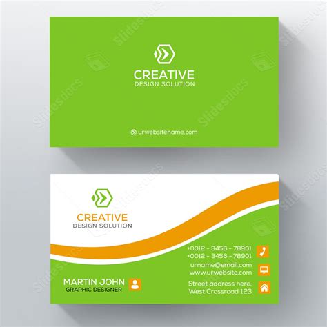 Colorful Corporate Visiting Card Light Modern Professional Word Template And Google Docs For ...