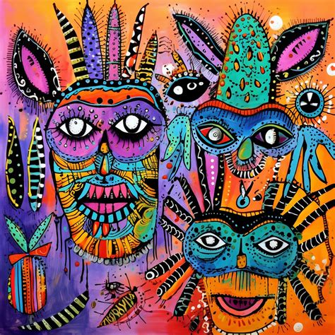 Mardi Gras Monster Masks Art Free Stock Photo - Public Domain Pictures