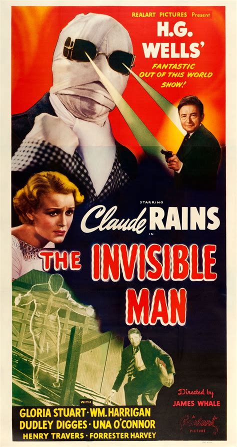 The Invisible Man (Realart, R-1951). Three Sheet (41 | Invisible man, Classic horror movies ...