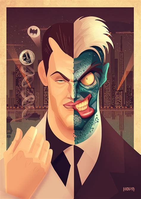 Two - Face by Cristhian Hova | Two face batman, Batman the animated series, Batman poster