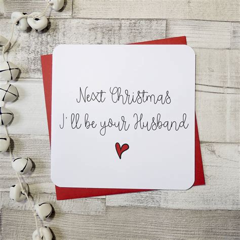 next christmas i'll be your husband script card by parsy card co | notonthehighstreet.com