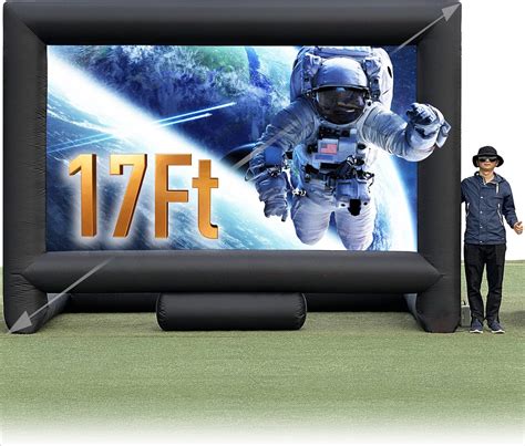 Sewinfla 17Ft Outdoor and Indoor Inflatable Movie Projector Screen with ...