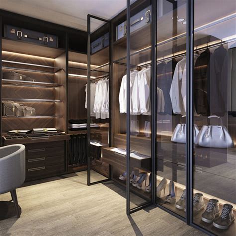 High-End Luxury Walk-in Closet with Glass Door – CBMmart