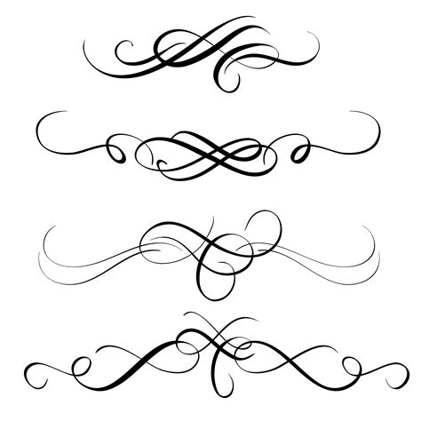 set of vintage decorative flourish for design. Vector illustration EPS10 418006 Vector Art at ...