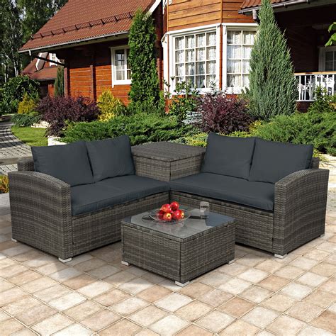 Clearance!4 Piece Outdoor Patio Dining Set, 2 Rattan Wicker Chairs with ...