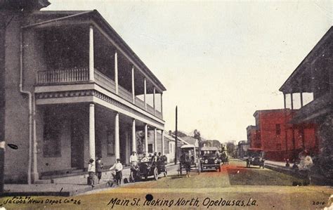 Main Street looking North, Opelousas | Picture postcards, Street look, Historic homes