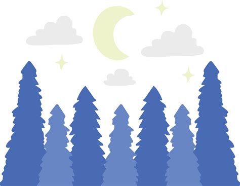 Hand Drawn forest and stars illustration 11383817 Vector Art at Vecteezy