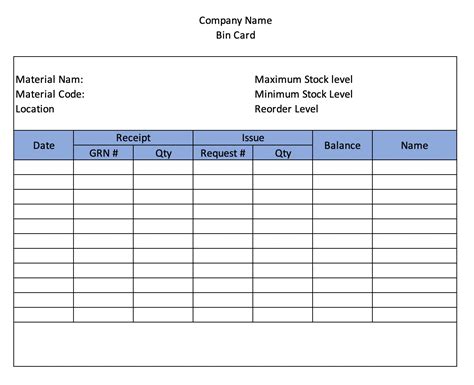 Bin Card | Form | Advantage | Disadvantage - Accountinguide