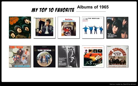 Top 10 Albums of 1965 by Matthiamore on DeviantArt