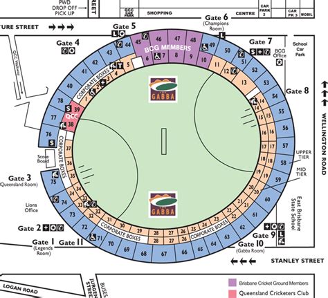 Ticketmaster Seating Plan Gabba | Elcho Table